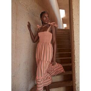 Xírena Lorraine Dress Terracotta Stripe |‎ XS | Made in USA